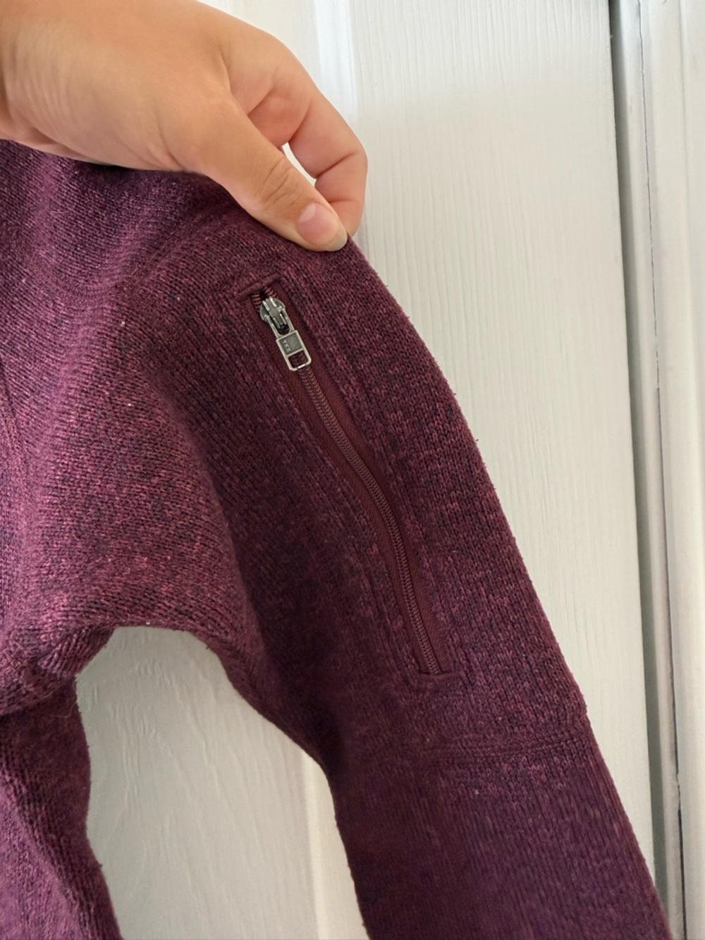 Patagonia Women's Half-Zip Pullover - Plum Heather - Picture 4 of 6